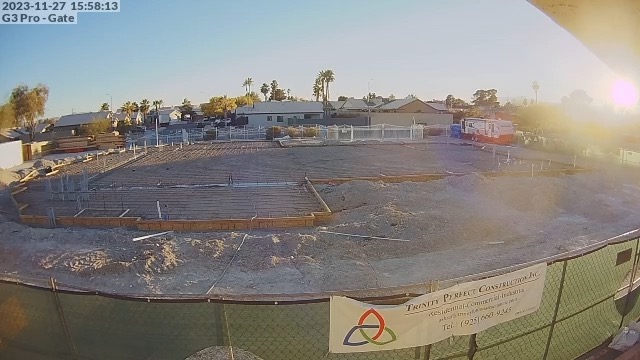 Concrete has been poured