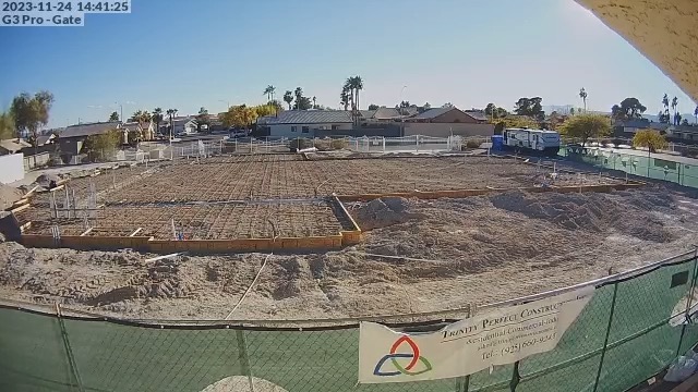 Concrete has been poured