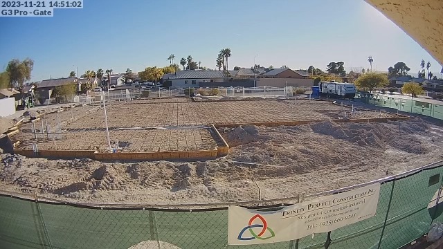 Concrete has been poured