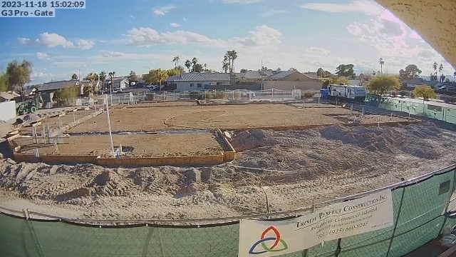 Concrete has been poured